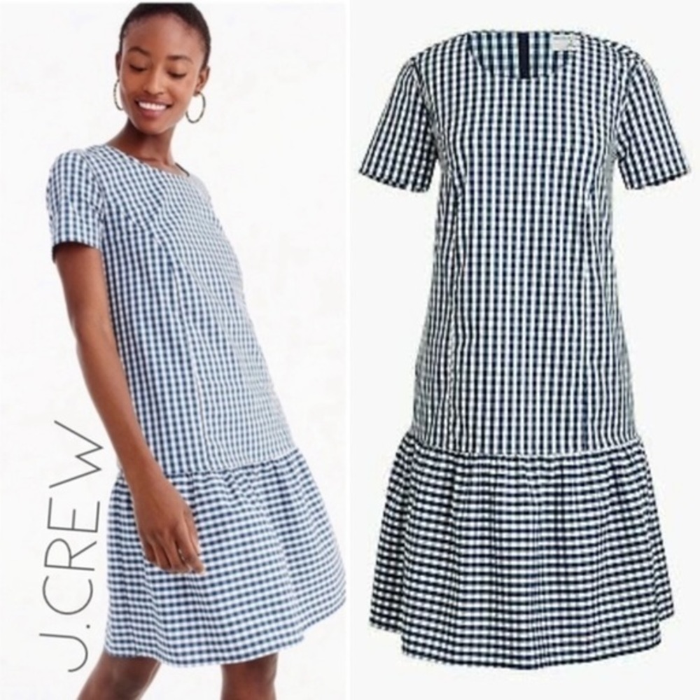 NWT J. Crew Universal Standard gingham dress small